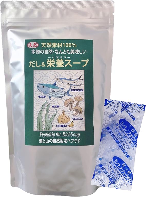 Dashi & Nutritional Soup, 17.6 oz 500 g, Includes Silica Gel for Food Storage, Protects Against Moisture Even After Opening, Natural Peptide, Thousand Years Old Food Store, Powder, Made in Japan,