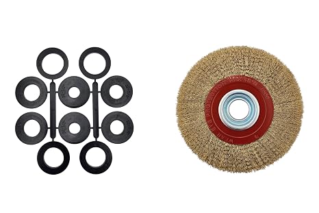 8" Inch Round Brass Plated Steel Wire Brush Wheel for Bench Grinder