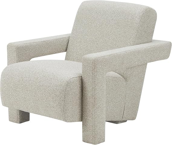 Limari Home April Collection Modern Living Room Fabric Accent Chair, Beige