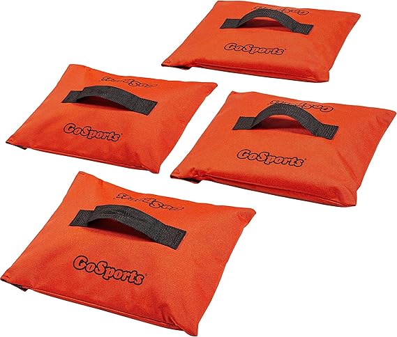 GoSports Sports Net Sandbags Set of 4 Weighted Anchors for Baseball Nets, Soccer Goals, Golf Nets, Football Nets, Hockey Nets and More