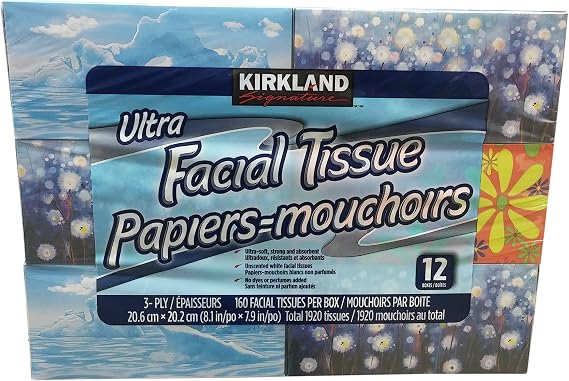 Kirkland signature Ultra Facial Tissue 3 Play (12 X 160 Sheets)