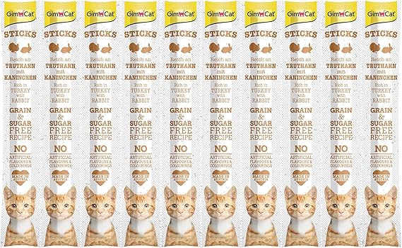 GimCat Sticks Hindi Etli Tavşan etli Ödül Çubukları 50 gr - 10lu