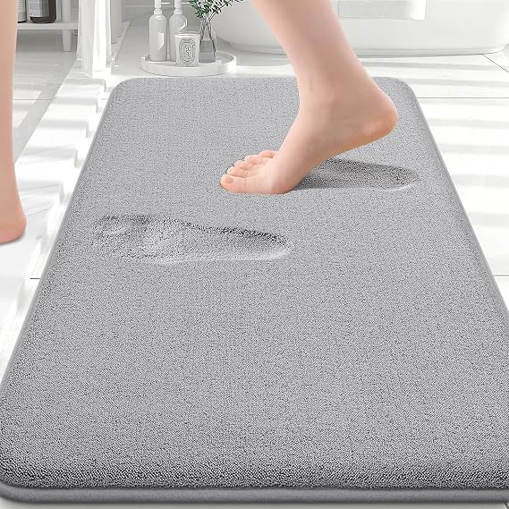Smiry Memory Foam Bath Mat 30x20, Extra Soft Absorbent Bathroom Rugs