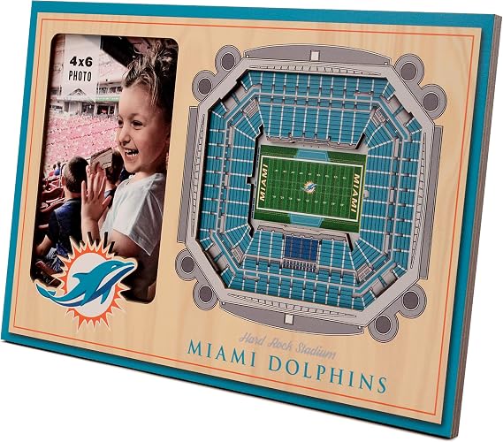 YouTheFan NFL Miami Dolphins 3D StadiumView Picture Frame - Hard Rock Stadium