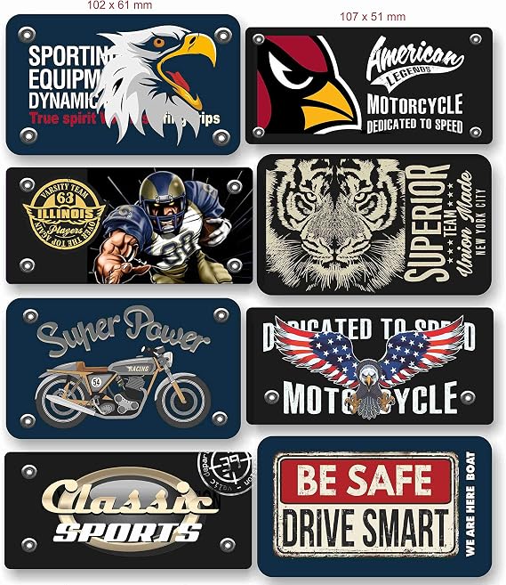 8 Silkscreen-Printed Basic Patches for Ironing -Ref. 558-U8