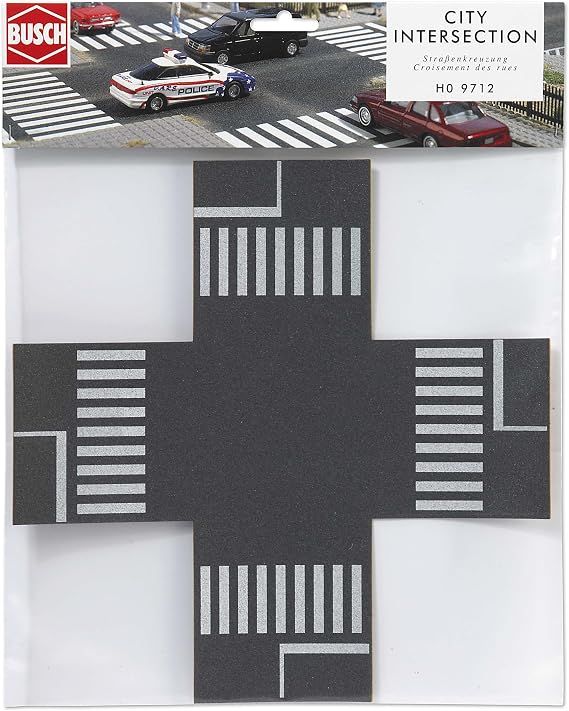 Busch 9712 Pedestrian Xing Intrsctn HO Scale Scenery Kit