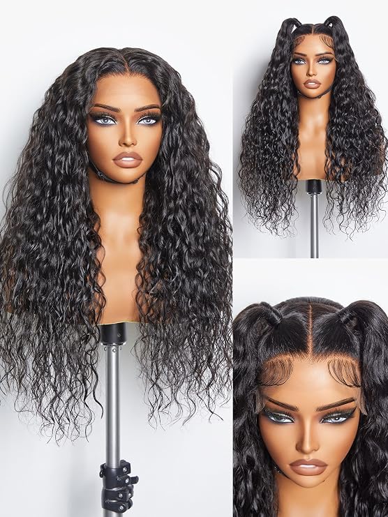 LUVME HAIR Water Wave Glueless PartingMax 7x6 Pre Cut HD Lace Front Wig 14 Inch