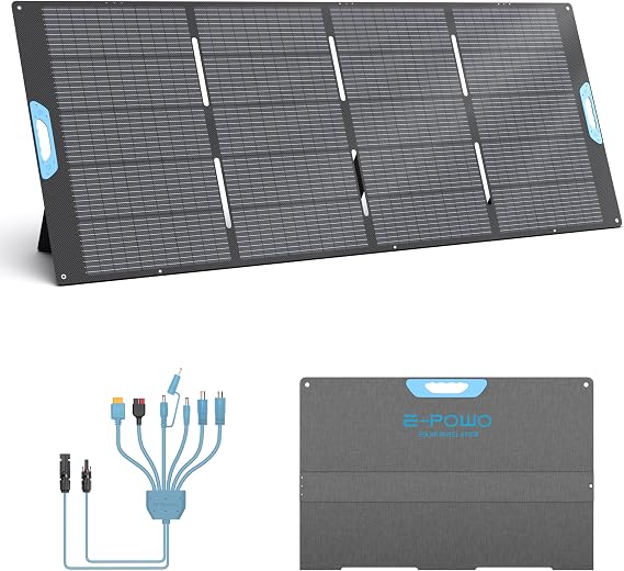 400 W Foldable Solar Panel 23.5% Efficiency Monocrystalline IP67 waterproof solar panel with built-in stand for power stations camping motorhome emergency power supply