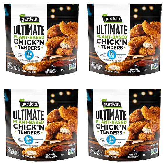 Gardein Chick'n Tenders Plant-Based Ultimate - No Dairy Ingredients - Always Vegan - 15g Protein Per Serving - 4 Boxes (15.oz Each) - Ready Set Gourmet Donate a Meal Program