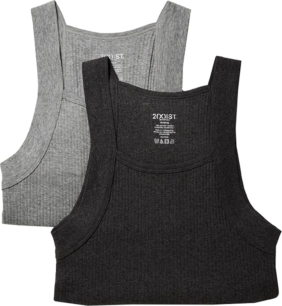 2(X) IST Men's Essential Cotton Square Cut Tank 2-Pack