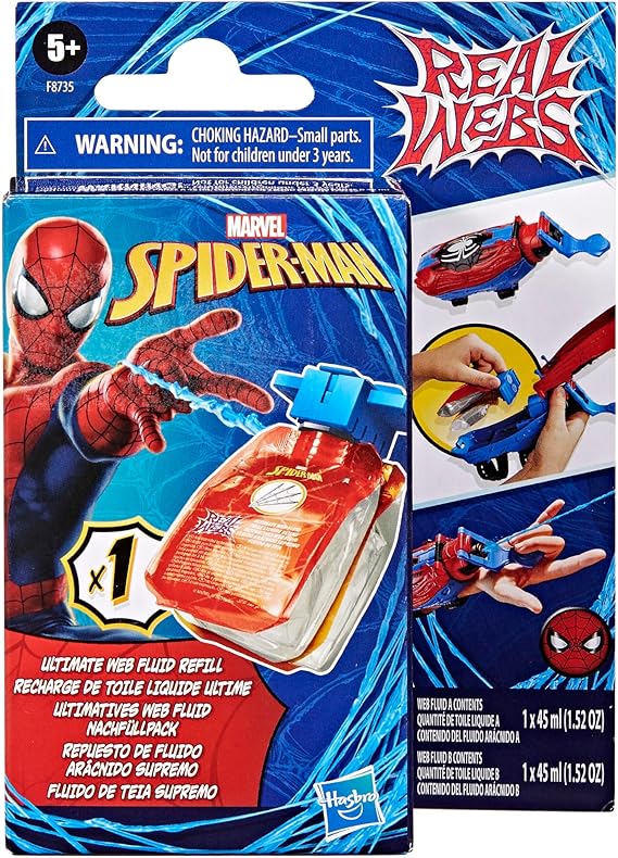 Marvel Spiderman Ağ ve Su Fırlatıcı Yedek Paket, Oyuncak