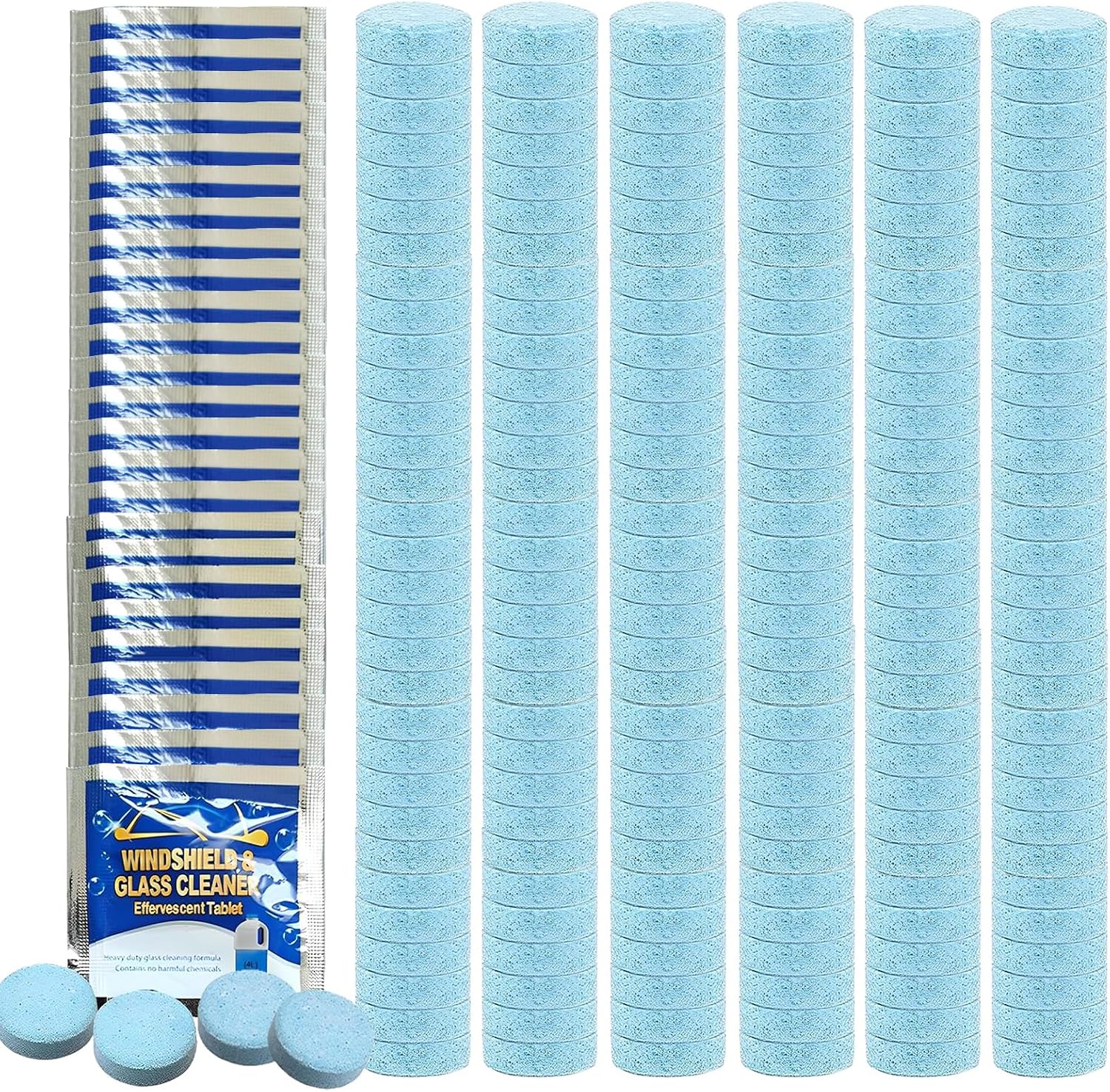 240 Pcs Screen Wash Tablets for Cars Windshield Glass Kitchen Windows Cleaning