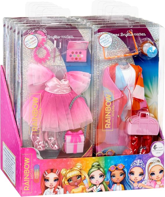 Rainbow High Fashion Pack - Random Assortment, Includes Full Costume, Shoes, Jewelry, 1 Play Accessory, Mix and Match to Create Lots of Fun for Kids Ages 4 and Up