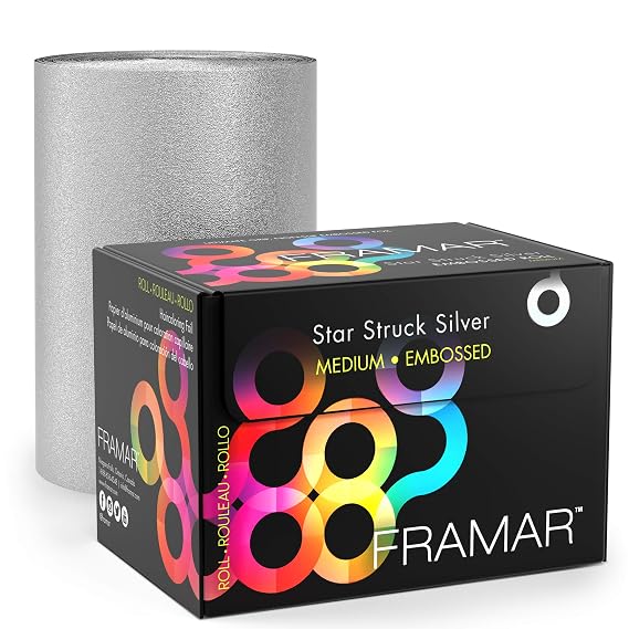 FRAMAR Silver Hair Foil, Hair Foils For Highlighting Long Hair 320 ft | Highlight Foils For Hair Highlighting, Salon Foils For Hair Highlighting Kit, Salon Foils For Hair Stylist