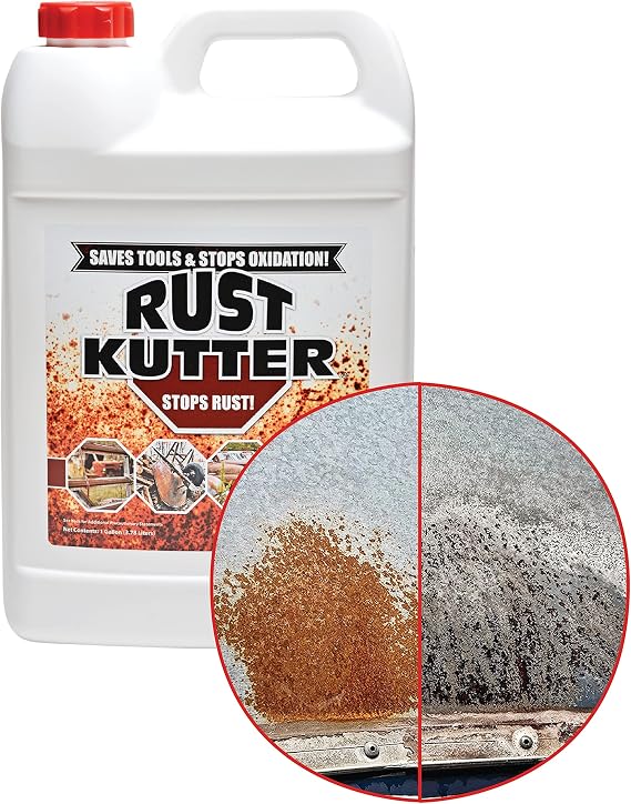Rust Kutter- Gallon - Stops Rust and Converts Rust Spots to Leave a Primed Surface Ready to Paint, Professional Rust Repair Manufactured in USA