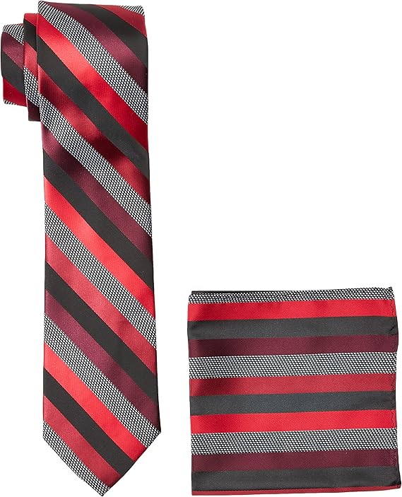 Stacy Adams Men's Microfiber Stripped Tie Set