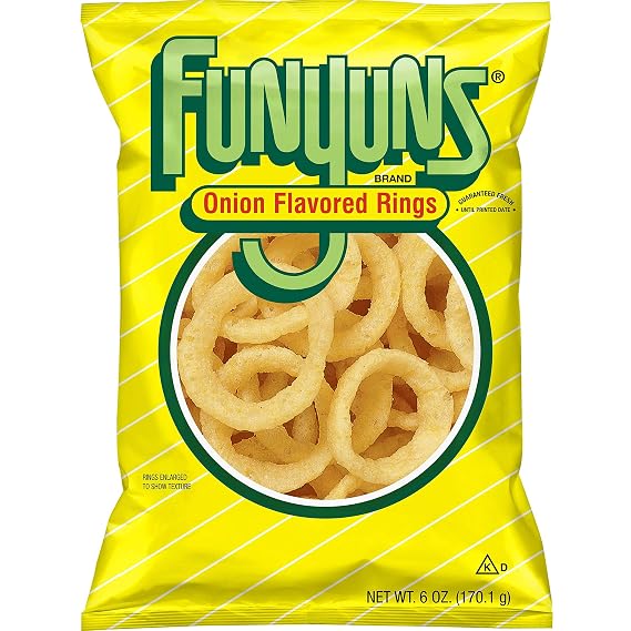 Funyuns Original Onion Flavored Rings Snack Bag, 6 Ounce