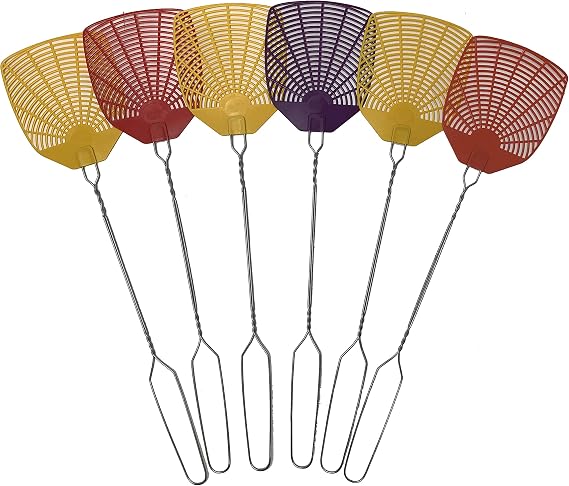 W4W Bug & Fly Swatter Extra Long Handle Fly Swatters Indoor/Outdoor Pest Control flyswatter