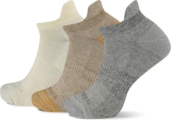 Merrell Unisex Adult Men's and Women's Wool Everyday Hiking Crew Socks - 3 & 6 Pairs - Cushioned Moisture Wicking