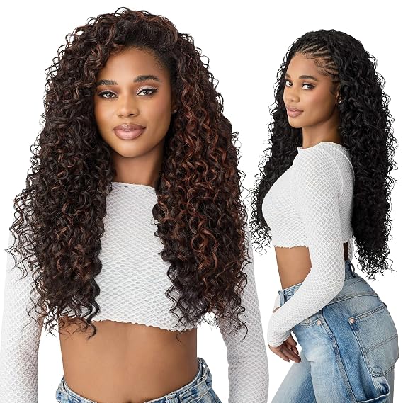Outre Quick Weave Synthetic Half Wig - Solona (JET BLACK 1)