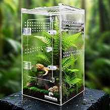 MYGIIKAKA Jumping Spider Enclosure Accessories, Tarantula Spider Box, Bug Cage, Praying Mantis Habitat Enclosure, Snail Insect Terrarium, Caterpillar Habitat (6x6x12 inch)
