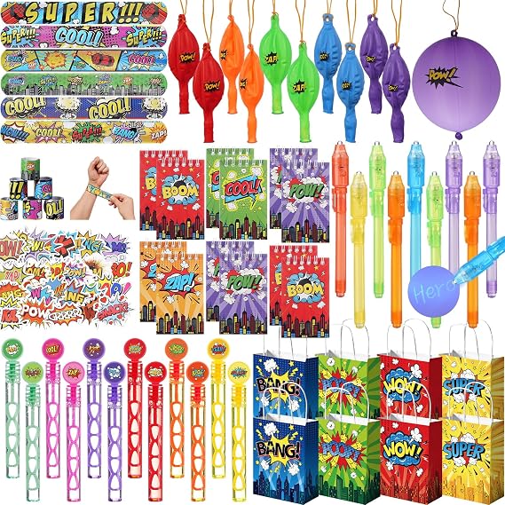 Vanblue 122 Pcs Hero Party Favors Birthday Party Decorations
