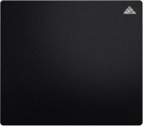 Glass Gaming Mouse Pad,Ultra-Smooth Surface, Noise-Reducing Design,Impact & Scratch Resistant,9H Tempered Glass Gaming Mouse Mat,15.7 x 17.7 inches-Black