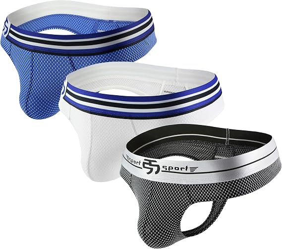 W76 Mens Low-Rise Sexy Tight Thong Swimming G-Strings Smooth Plaid Bikini