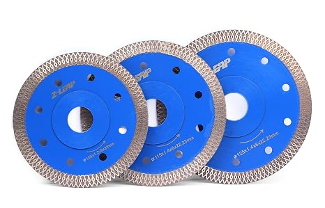 Super Thin Rim Turbo Diamond Saw Blades 4 Inch & 4.5 Inch & 5 inch for Cutting Granite Marble Ceramics Porcelain Tiles