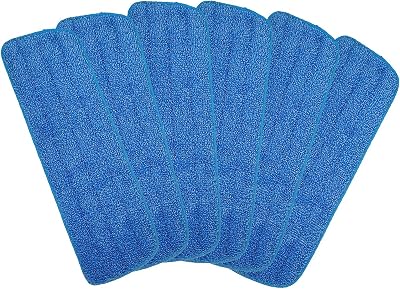 Microfiber Spray Mop Replacement Heads for WetDry Mops Floor Cleaning Pads Compatible with Bona Floor Care System 6 Pack