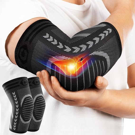 CAMBIVO Elbow Support for Men & Women (2-Pack)