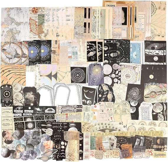 200 PCS DIY Retro Journaling Supplies, Vintage Stickers Pack for Scrapbooking, Craft Paper Accessories, and DIY Decoration - Perfect for Creative Projects and Personalised Art