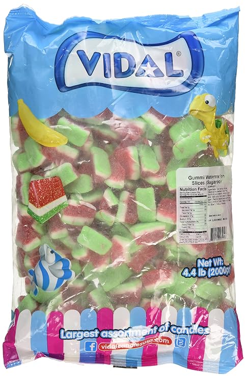 VIDAL CANDIES USA Gummi Watermelon Slice, 4.4 Pound