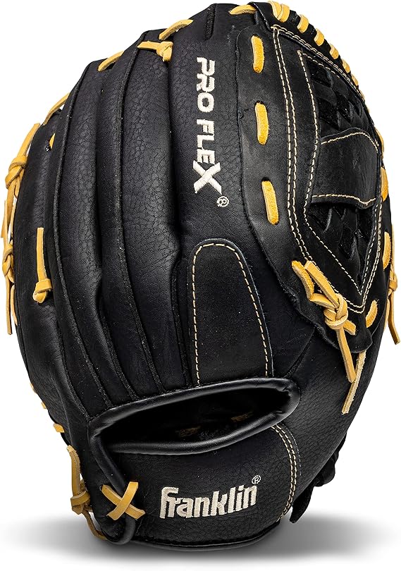 Franklin Sports Baseball Glove - Proflex Adult Baseball + Softball Glove - Outfield + Infield - Right and Left Hand