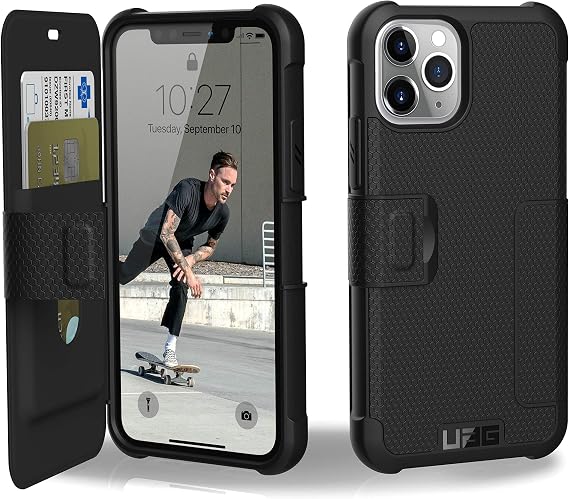 URBAN ARMOR GEAR UAG Designed for iPhone 11 Pro [5.8-inch Screen] Metropolis Feather-Light Rugged Military Drop Tested iPhone Case, Black