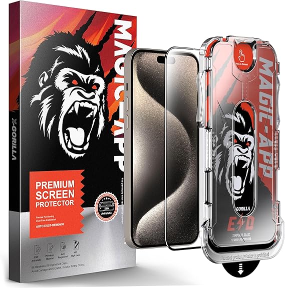 Klasse X-Gorilla iPhone 12/12 Pro Screen Protector Glass | 9H Unbreakable Full Coating, Dust-Free Application and Unbreakable & Anti-Scratch (Transparent & Ghost Options)