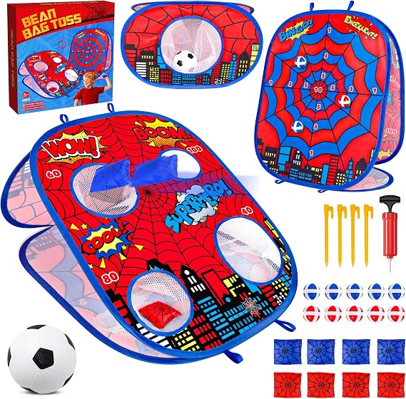 Bean Bag Toss Game Toy, 3-in-1 Corn Bag Toss Board Toy,Family Party Party Supplies for Kids,Gift for Boys Birthday or Christmas for Toddlers Ages 3-10 Year Old