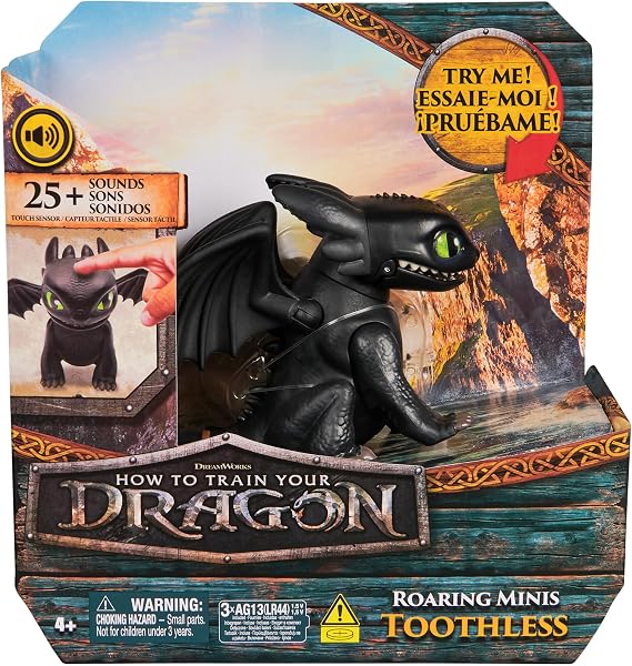 Dreamworks Dragons 6072696 Roaring Mini Int Toothless, Multicoloured