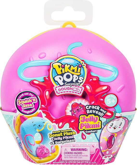 Pikmi Pops DoughMis Series Surprise Pack - 1pc Collectible Scented Medium Plush Toy in Medium Donut with Surprises 75291