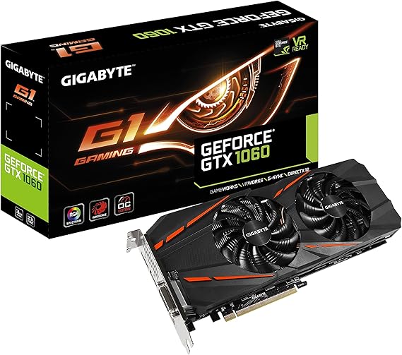 GIGABYTE GeForce GTX 1060 G1 Gaming 3GB GDDR5 Graphics Card (GV-N1060G1GAMING-3GD)