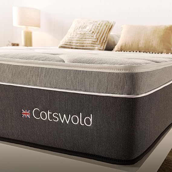 King Size Orthopedic Support Mattress, 5FT, 12.6 Inch Memory Foam, Cotswold | Extra Firm Support, Cooling Gel Foam, Pressure Relief for Back Pain, OekoTex Certified, Aloe Touch Fabric, Skin Soft