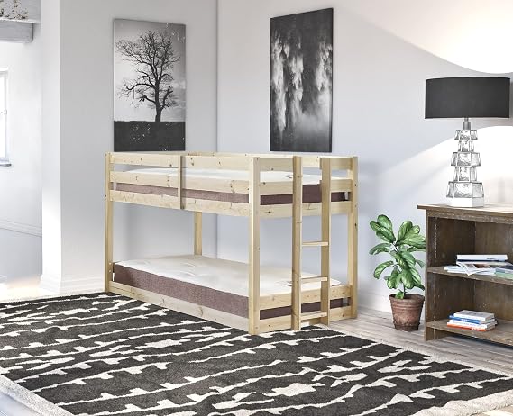 STRICTLY BEDS&BUNKS Bunkbed Heavy Duty Solid Pine Bunkbed, 3ft Single