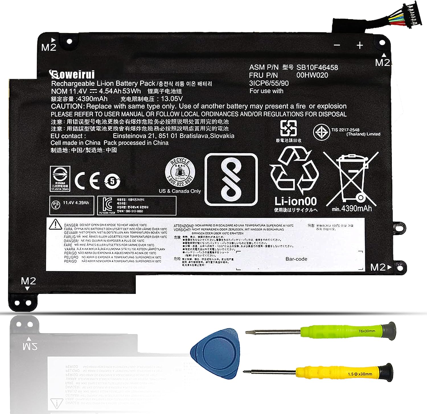 00HW020 00HW021 SB10F46458 Laptop Battery Replacement for Lenovo ThinkPad Yoga 460 20EL 20EM Yoga 14 20FY P40 20GQ 20GR Series SB10F46459