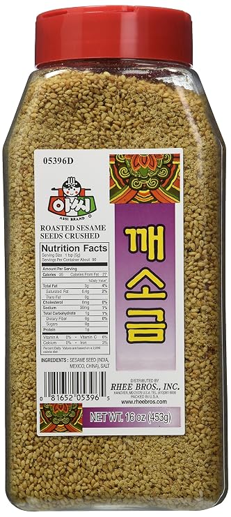 Assi Roasted Crushed Salt Sesame Seeds, 16 Ounce