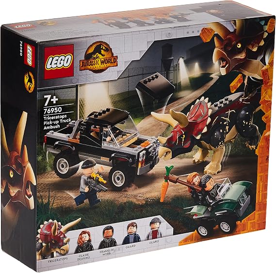 LEGO Jurassic World 76950 Triceratops Pickup Truck Ambush