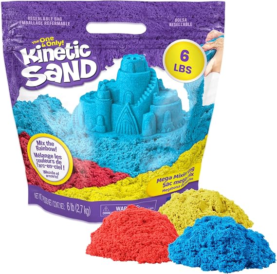 Kinetic Sand 6lb Mega Mixin' Bag , Sensory Toys, Ages 3+