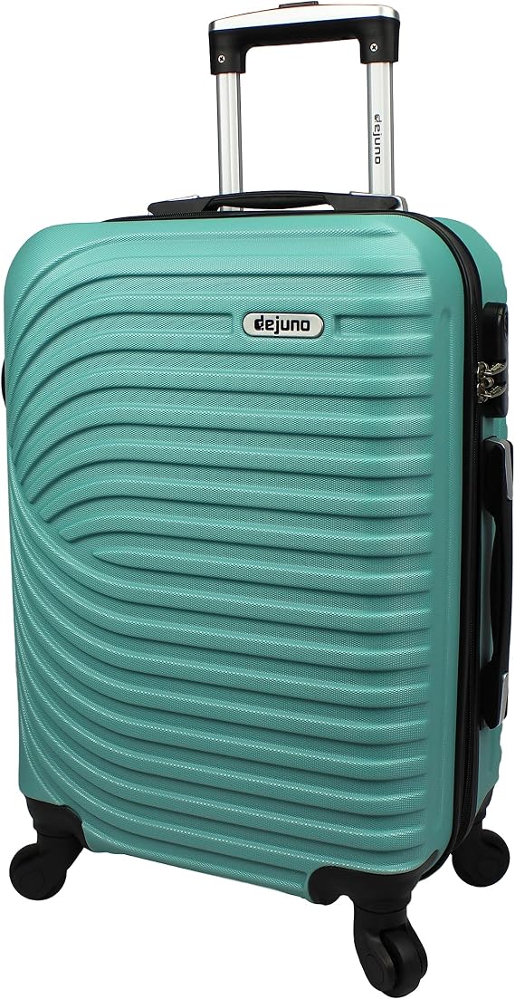 Dejuno Craft Hardside 20-Inch Carry-On Lightweight Spinner Luggage - Teal