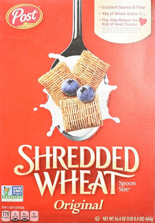Post Shredded Wheat Cereal The Original Spoon Size, 16.4 oz