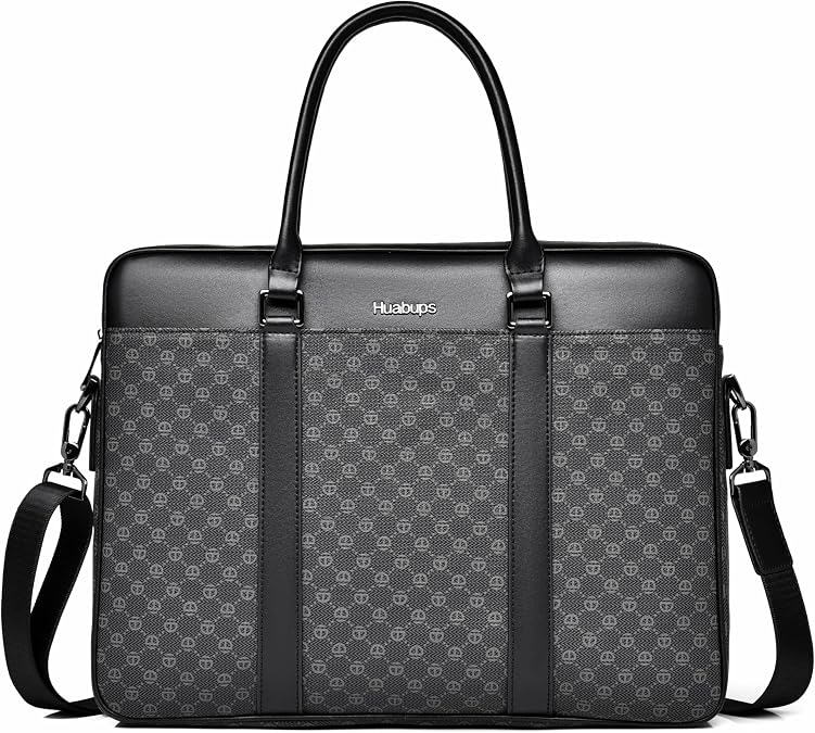 FSD. WG Business Bag Leather Messenger Bag Water Resistant Business Travel Briefcase Handbag Briefcase for Men