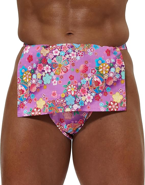 ] Fundoshi/Japanese Loincloth/Purely Made in Japan, Rubber Free, Cotton Underwear for Men Kimono Briefs Samurai